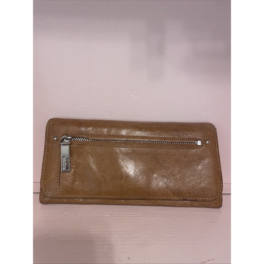 Hobo International Sadie Bifold Wallet With Coin Purse Tan Brown Handbag